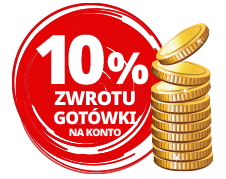 10% zwrotu gotówki na konto