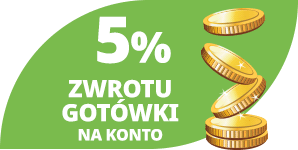 5% zwrotu gotówki na konto