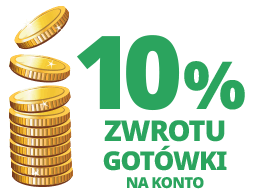 10% zwrotu gotówki na konto