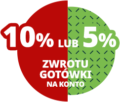 Zyskaj nawet 10% zwrotu gotówki na konto!